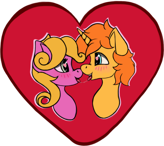 Size: 1549x1378 | Tagged: safe, artist:aquamuro, derpibooru import, shady, oc, oc:sparkles vernon, earth pony, pony, unicorn, blushing, cute, duo, female, french kiss, heart, heart background, heart eyes, horn, image, kissing, male, mare, open mouth, png, shipping, simple background, stallion, tongue out, transparent background, unicorn oc, wingding eyes