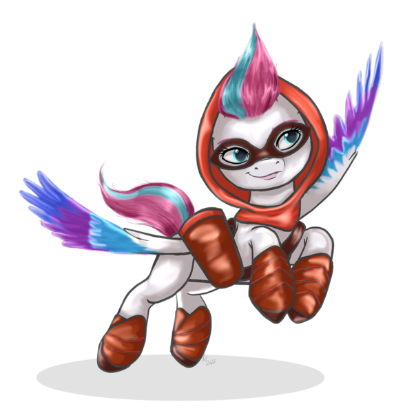 Size: 1024x1075 | Tagged: safe, artist:zsnowfilez, derpibooru import, zipp storm, pegasus, pony, arrowverse, clothes, costume, g5, image, nightmare night costume, png, simple background, solo, transparent background