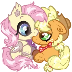 Size: 600x600 | Tagged: safe, artist:lastunicorn666, derpibooru import, applejack, fluttershy, bat pony, earth pony, pony, appleshy, bat ponified, chibi, cute, ear fluff, female, floppy ears, flutterbat, heart, heart eyes, image, jackabetes, lesbian, mare, png, race swap, shipping, shyabetes, simple background, transparent background, unshorn fetlocks, wingding eyes