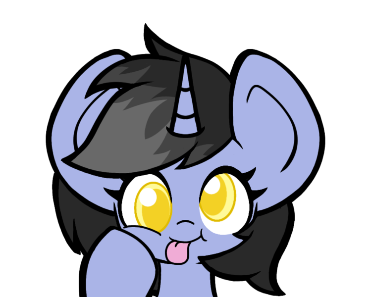 Size: 900x721 | Tagged: safe, artist:derp pone, derpibooru import, oc, oc:shainer shrapnel shock, unicorn, derp face, doodle, doom, hooves on cheeks, image, mugshot, png, simple background, solo, transparent background, yellow eyes