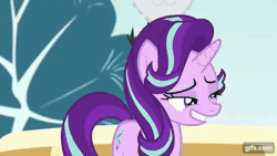 Size: 640x360 | Tagged: safe, derpibooru import, screencap, blues, cherry berry, lucky clover, meadow song, minty hearts, noteworthy, rainbow stars, starlight glimmer, no second prances, animated, gif, image