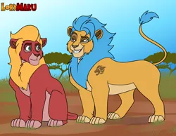 Size: 6760x5240 | Tagged: safe, artist:lordmarukio, derpibooru import, hitch trailblazer, sprout cloverleaf, g5, image, png, species swap, the lion guard, the lion king