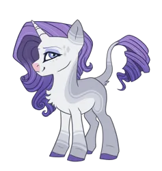 Size: 2526x2663 | Tagged: safe, artist:venommocity, derpibooru import, rarity, pony, unicorn, alternate design, alternate hairstyle, coat markings, colored hooves, female, headcanon in the description, image, leonine tail, mare, markings, png, simple background, solo, transparent background
