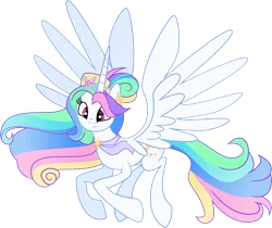 Size: 10019x8416 | Tagged: safe, artist:shootingstarsentry, derpibooru import, oc, oc:astraea, unofficial characters only, alicorn, pony, absurd resolution, clothes, female, image, jewelry, mare, multicolored hair, offspring, parent:good king sombra, parent:king sombra, parent:princess celestia, parents:celestibra, png, scarf, simple background, solo, tiara, transparent background