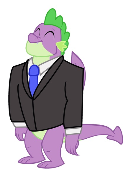 Size: 1640x2360 | Tagged: safe, artist:disneymarvel96, artist:memnoch, derpibooru import, edit, vector edit, spike, dragon, animated, bowtie, business suit, clothes, gigachad spike, image, jpeg, male, necktie, older, older spike, simple background, solo, suit, transformation, transparent background, tuxedo, vector, wings