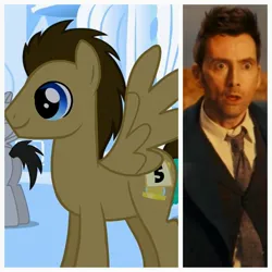Size: 2880x2880 | Tagged: safe, derpibooru import, doctor whooves, time turner, pegasus, pony, comparison, david tennant, doctor who, fourteenth doctor, image, jpeg, spoilers for another series