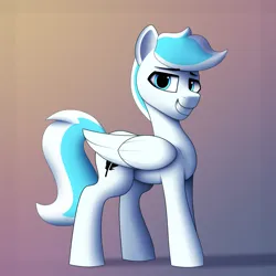 Size: 3000x3000 | Tagged: safe, artist:alexbefest, derpibooru import, oc, oc:white dust, pegasus, pony, bedroom eyes, horny, image, looking at you, png, solo