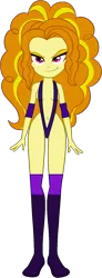 Size: 604x1647 | Tagged: suggestive, artist:invisibleink, artist:xjkenny, derpibooru import, adagio dazzle, equestria girls, absolute cleavage, belly button, bikini, breasts, cleavage, clothes, elbow pads, female, image, knee pads, png, simple background, solo, solo female, sports, swimsuit, transparent background, vector, wrestler, wrestling