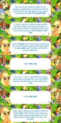 Size: 2048x4096 | Tagged: safe, derpibooru import, official, applejack, flam, earth pony, pony, robot, robot pony, unicorn, applebot, applejack's hat, bowtie, cowboy hat, dialogue, dream, english, event, facial hair, female, game screencap, gameloft, hat, horn, image, implied princess luna, male, mare, moustache, png, roboticization, stallion, text