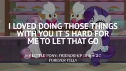 Size: 1920x1080 | Tagged: safe, derpibooru import, edit, edited screencap, editor:quoterific, screencap, rarity, sweetie belle, forever filly, food, ice cream, image, png