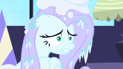 Size: 720x405 | Tagged: safe, screencap, fluttershy, ail-icorn, spoiler:interseason shorts, animated, gif, icicle, image, shivering, snow