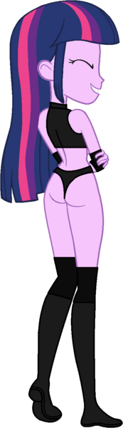 Size: 432x1497 | Tagged: suggestive, artist:invisibleink, artist:xjkenny, derpibooru import, twilight sparkle, equestria girls, clothes, elbow pads, female, image, knee pads, png, shoes, simple background, smiling, solo, solo female, sports, sports bra, sports panties, transparent background, vector, wrestler, wrestling