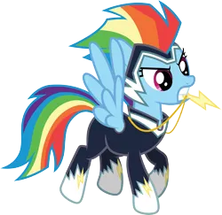 Size: 3087x3000 | Tagged: safe, artist:cloudyglow, derpibooru import, rainbow dash, zapp, power ponies (episode), .ai available, image, png, power ponies, vector