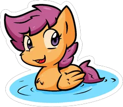 Size: 774x675 | Tagged: safe, artist:zutcha, derpibooru import, scootaloo, pegasus, pony, cute, cutealoo, female, filly, foal, image, outline, pegaduck, png, simple background, solo, transparent background, white outline