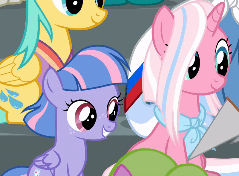 Size: 800x588 | Tagged: safe, derpibooru import, screencap, clear sky, wind sprint, pegasus, pony, unicorn, common ground, animated, duo, duo female, duo focus, female, filly, foal, freckles, gif, image, mare, mother and child, mother and daughter, talking