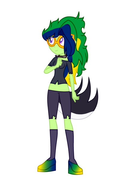 Size: 1802x2846 | Tagged: safe, artist:hugsartist, derpibooru import, oc, oc:maria potranca, unofficial characters only, equestria girls, alternate hairstyle, boots, choker, clothes, commission, costume, equestria girls-ified, female, halloween, halloween costume, helluva boss, holiday, image, loona (helluva boss), mask, midriff, png, shirt, shoes, shorts, simple background, socks, solo, spiked choker, stockings, t-shirt, thigh highs, transparent background