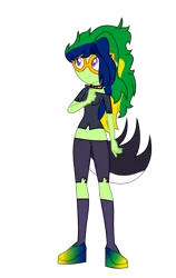 Size: 1802x2846 | Tagged: safe, artist:hugsartist, derpibooru import, oc, oc:maria potranca, unofficial characters only, equestria girls, alternate hairstyle, boots, choker, clothes, commission, costume, equestria girls-ified, female, halloween, halloween costume, helluva boss, holiday, image, loona (helluva boss), mask, midriff, png, shirt, shoes, shorts, simple background, socks, solo, spiked choker, stockings, t-shirt, thigh highs, transparent background