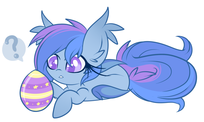 Size: 2344x1403 | Tagged: safe, artist:starlightlore, derpibooru import, oc, oc:astral flare, unofficial characters only, bat pony, bat pony oc, bat wings, easter egg, female, image, png, question mark, simple background, solo, transparent background, wings