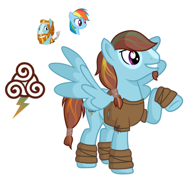 Size: 1280x1204 | Tagged: safe, artist:tenderrain-art, derpibooru import, rainbow dash, rockhoof, oc, pegasus, pony, image, male, offspring, parent:rainbow dash, parent:rockhoof, png, simple background, stallion, transparent background