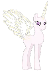 Size: 2449x3177 | Tagged: safe, artist:existencecosmos188, derpibooru import, oc, unofficial characters only, alicorn, pony, alicorn oc, bald, base, eyelashes, horn, image, png, simple background, smiling, solo, transparent background, wings