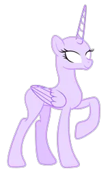 Size: 2265x3513 | Tagged: safe, artist:existencecosmos188, derpibooru import, oc, unofficial characters only, alicorn, pony, alicorn oc, bald, base, eyelashes, female, horn, image, mare, png, raised hoof, simple background, slim, solo, transparent background, white eyes, wings