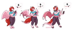 Size: 2058x873 | Tagged: suggestive, artist:hhazard, derpibooru import, oc, oc:weathervane, anthro, pegasus, unguligrade anthro, anthro to dragon, image, png, pony to dragon, transformation