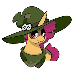 Size: 920x920 | Tagged: safe, artist:myahster, derpibooru import, oc, oc:mystery brew, unofficial characters only, unicorn, :p, bust, clothes, hat, heart, heart eyes, image, png, scarf, signature, smug, tongue out, wingding eyes, witch, witch hat
