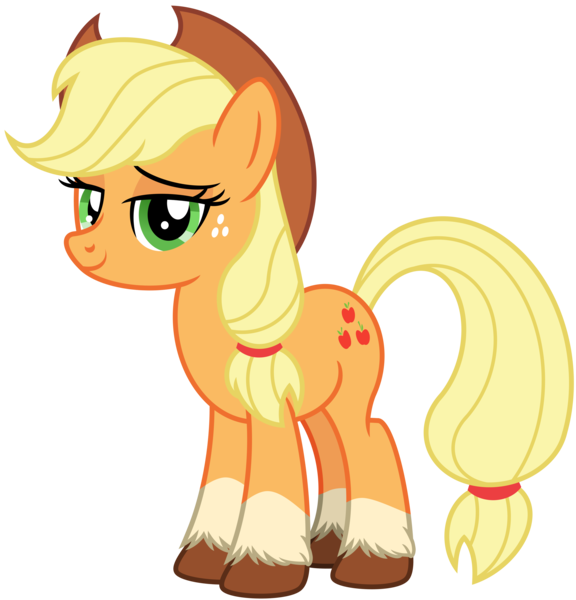 Size: 4146x4322 | Tagged: safe, artist:emeraldblast63, derpibooru import, applejack, earth pony, pony, my little pony: a new generation, applejack's hat, coat markings, cowboy hat, female, freckles, g4, g4 to g5, g5, generation leap, hairband, hat, image, looking at you, mare, png, ponytail, simple background, smiling, smiling at you, socks (coat marking), solo, tail, tail band, transparent background, unshorn fetlocks, vector