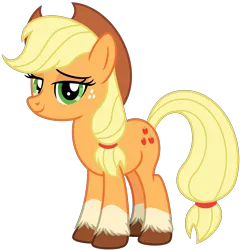 Size: 4146x4322 | Tagged: safe, artist:emeraldblast63, derpibooru import, applejack, earth pony, pony, my little pony: a new generation, applejack's hat, coat markings, cowboy hat, female, freckles, g4, g4 to g5, g5, generation leap, hairband, hat, image, looking at you, mare, png, ponytail, simple background, smiling, smiling at you, socks (coat marking), solo, tail, tail band, transparent background, unshorn fetlocks, vector