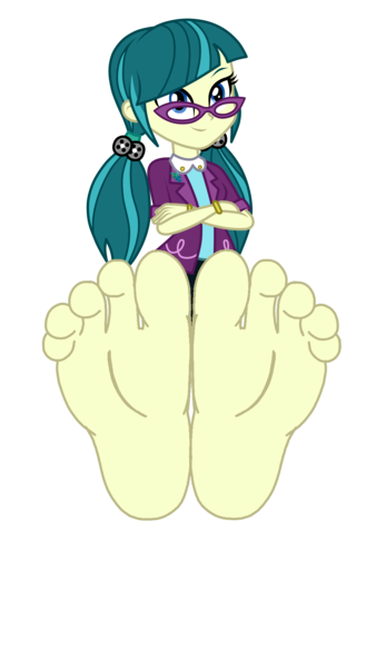 Size: 2200x3900 | Tagged: safe, artist:mixiepie, derpibooru import, juniper montage, equestria girls, movie magic, spoiler:eqg specials, barefoot, base, base used, clothes, crossed arms, feet, female, fetish, foot fetish, foot focus, glasses, image, pigtails, png, simple background, skirt, smiling, soles, solo, toes, transparent background, vector, wiggling toes