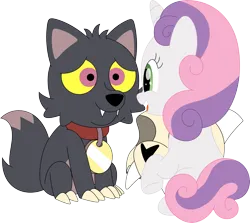 Size: 3533x3147 | Tagged: safe, artist:porygon2z, derpibooru import, sweetie belle, unicorn, image, king clawthorne, png, simple background, the owl house, transparent background