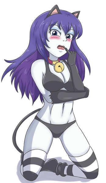 Size: 2053x3543 | Tagged: suggestive, artist:sumin6301, derpibooru import, rarity, cat, equestria girls, bell, blushing, bra, breasts, busty rarity, cat bell, cat ears, cat tail, catgirl, clothes, collar, female, image, jpeg, panties, solo, stupid sexy rarity, tail, underwear