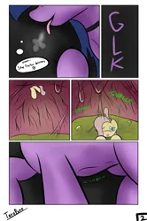 Size: 3150x4740 | Tagged: suggestive, artist:teropone, derpibooru import, fluttershy, twilight sparkle, image, non fatal vore, png, ponies eating ponies, soft vore, stomach, stomach acid, swallowing, twipred, vore