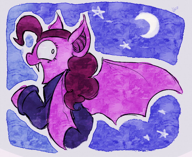 #2804430 - safe, artist:kukie, derpibooru import, pinkie pie, bat pony ...