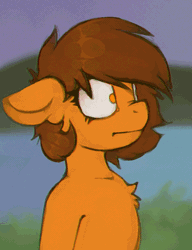 Size: 944x1230 | Tagged: safe, artist:marsminer, derpibooru import, oc, oc:venus spring, unofficial characters only, semi-anthro, awkward, awkward monkey, cautious, gif, image, meme, ponified meme