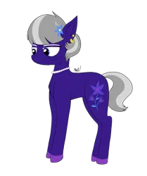 Size: 1997x2388 | Tagged: safe, derpibooru import, oc, earth pony, pony, ear piercing, female, flower, flower in hair, grandmother, image, jewelry, necklace, older, pearl necklace, piercing, png, solo