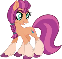 Size: 515x496 | Tagged: safe, artist:tanahgrogot, derpibooru import, sunny starscout, earth pony, pony, base used, female, g5, image, mare, medibang paint, open mouth, png, simple background, solo, transparent background