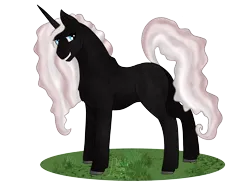 Size: 4000x3000 | Tagged: safe, artist:loopina, derpibooru import, oc, oc:black diamond, pony, unicorn, flirting, image, male, png, pocctober, simple background, stallion, transparent background