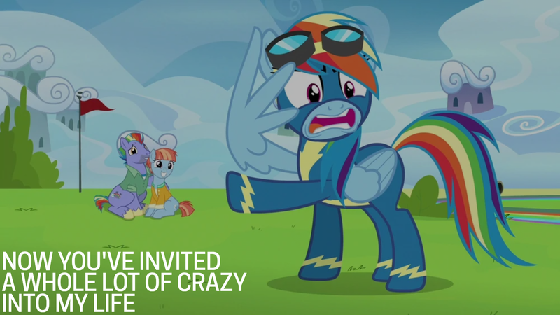 Size: 1920x1080 | Tagged: safe, derpibooru import, edit, edited screencap, editor:quoterific, screencap, bow hothoof, rainbow dash, windy whistles, parental glideance, clothes, image, png, uniform, wonderbolts uniform