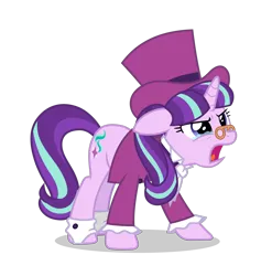 Size: 5352x5634 | Tagged: safe, artist:gypsykumquat, derpibooru import, edit, vector edit, snowfall frost, starlight glimmer, a hearth's warming tail, clothes, costume, crying, halloween, halloween costume, holiday, image, inkscape, png, show accurate, show accurate clothing, simple background, solo, transparent background, vector