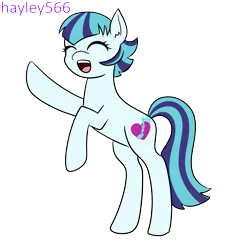 Size: 2051x2223 | Tagged: safe, artist:hayley566, derpibooru import, pinkie pie, sonata dusk, earth pony, pony, series:redemptiverse, alternate hairstyle, alternate universe, eyes closed, female, image, open mouth, png, role reversal, simple background, transparent background