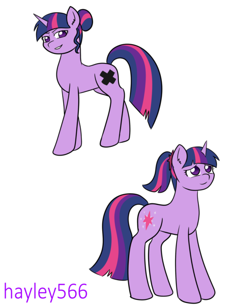 Size: 2144x2784 | Tagged: safe, artist:hayley566, derpibooru import, twilight sparkle, pony, unicorn, series:redemptiverse, alternate hairstyle, alternate universe, covered cutie mark, female, image, png, role reversal, simple background, solo, transparent background, unicorn twilight