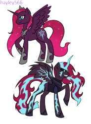 Size: 1958x2655 | Tagged: safe, artist:hayley566, derpibooru import, tempest shadow, alicorn, pony, series:redemptiverse, alternate universe, corrupted, female, image, png, race swap, role reversal, simple background, solo, transparent background