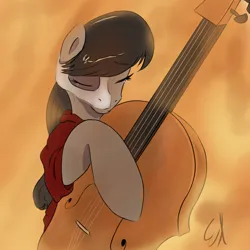 Size: 1600x1600 | Tagged: semi-grimdark, artist:gorebox, derpibooru import, octavia melody, earth pony, cello, crying, fire, image, jpeg, mask, musical instrument, phantom of the opera, sad