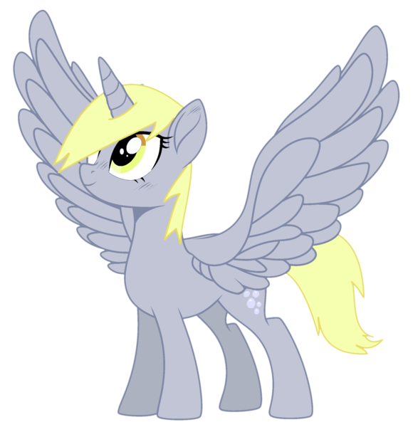 Size: 2173x2248 | Tagged: safe, artist:mint-light, artist:twilyisbestpone, derpibooru import, derpy hooves, alicorn, pony, alicornified, base used, cute, derpabetes, derpicorn, female, high res, image, mare, png, princess derpy, race swap, simple background, smiling, solo, spread wings, transparent background, wings, xk-class end-of-the-world scenario