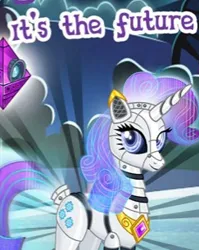 Size: 243x306 | Tagged: safe, derpibooru import, rarity, pony, robot, robot pony, unicorn, cropped, gameloft, image, jpeg, meme, raribot, roboticization, wow! glimmer