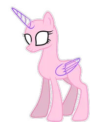 Size: 1328x1448 | Tagged: safe, artist:existencecosmos188, derpibooru import, oc, unofficial characters only, alicorn, pony, alicorn oc, bald, base, eyelashes, female, horn, image, mare, png, simple background, smiling, solo, transparent background, wings