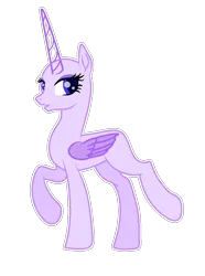 Size: 830x1114 | Tagged: safe, artist:existencecosmos188, derpibooru import, oc, unofficial characters only, alicorn, pony, alicorn oc, bald, base, eyelashes, female, horn, image, mare, png, raised hoof, simple background, smiling, solo, transparent background, wings