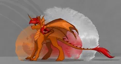 Size: 3160x1681 | Tagged: safe, artist:alrumoon_art, derpibooru import, oc, oc:rayven, unofficial characters only, dracony, dragon, hybrid, pony, image, male, png, solo
