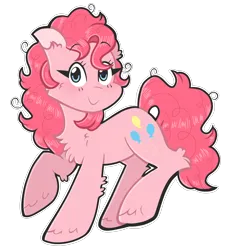 Size: 1384x1513 | Tagged: safe, artist:paamyu, derpibooru import, pinkie pie, earth pony, pony, cute, diapinkes, female, image, looking at you, mare, png, simple background, smiling, smiling at you, solo, transparent background